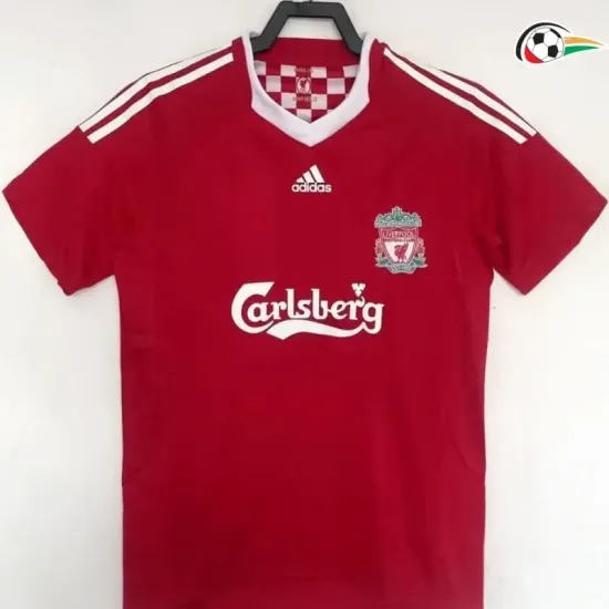 Liverpool Equipacione Futebol Home Primeiro Kit 2008/09 Retro Vermelho