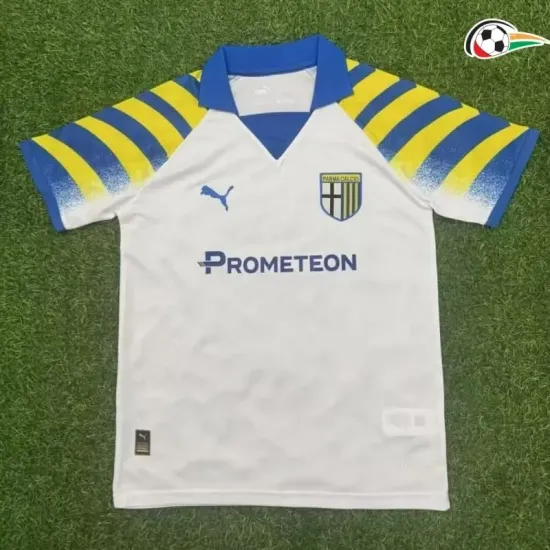 Parma Calcio Camiseta Qualidade TAILANDESA Thrid 2025/26 Branco/Amarelo