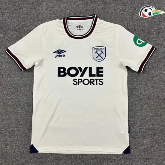 West Ham United Camiseta Qualidade Premium Visitante Segundo Kit 2025/26 Bege