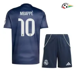 Camisa MBAPPÉ 10 Real Madrid Qualidade AAA Visitante Segundo Kit 2025/26 Niños Azul/Marinho