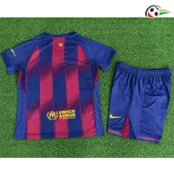 Camiseta Barcelona Qualidade Premium Home Primeiro Kit 2025/26 Infantil Versão Jogador Vermelho/Azul