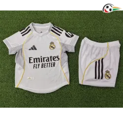 Equipacione Real Madrid Futebol Local Primeiro Kit 2025/26 (Camisola + Calções) Jogador Branco