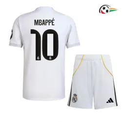 MBAPPÉ 10 Real Madrid Equipacione Baratas Primeiro Kit 2025/26 Infantil Branco