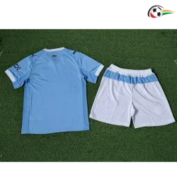 Manchester City Camisa Baratas Local 2025/26 Infantil Jogador Azul/Branco