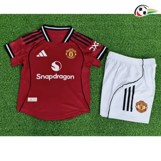 Manchester United Camiseta Qualidade TAILANDESA Home 2025/26 (Camisola + Calções) Versão Jogador Vermelho Manchester United Camiseta Qualidade TAILANDESA Home 2025/26 (Camisola + Calções) Versão Jogador Vermelho