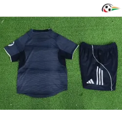 Real Madrid Camisola Replicas Visitante 2025/26 Niños Versão Jogador Azul Marinho