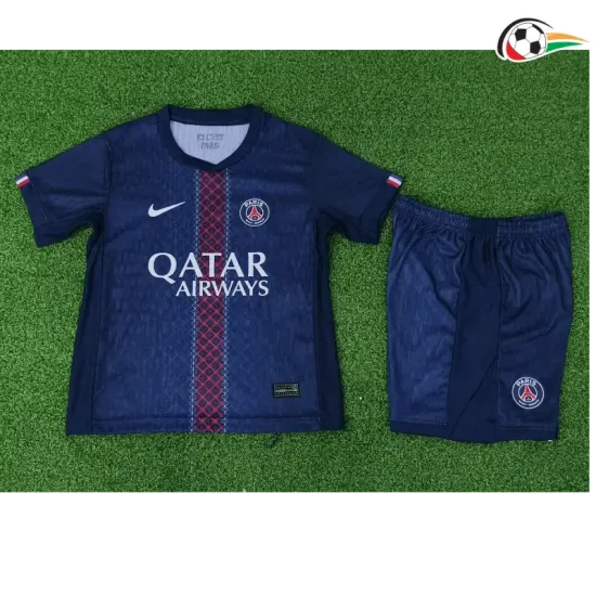 Camiseta PSG Replicas Local 2025/26 (Camisola + Calções) Versão Jogador Azul Camiseta PSG Replicas Local 2025/26 (Camisola + Calções) Versão Jogador Azul