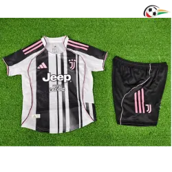 Juventus Camisa Qualidade AAA Primeiro Kit 2025/26 (Camisola + Calções) Jogador Preto/Branco