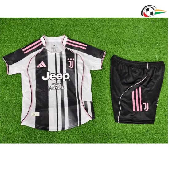 Juventus Camisa Qualidade AAA Primeiro Kit 2025/26 (Camisola + Calções) Jogador Preto/Branco Juventus Camisa Qualidade AAA Primeiro Kit 2025/26 (Camisola + Calções) Jogador Preto/Branco