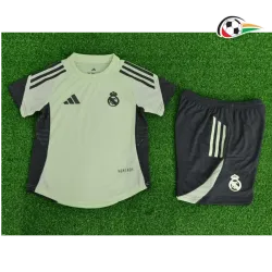 Real Madrid Camisa de treino Qualidade TAILANDESA 2025/26 Infantil Versão Jogador Verde/Cinza
