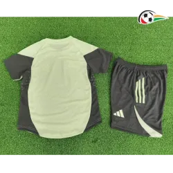 Real Madrid Camisa de treino Qualidade TAILANDESA 2025/26 Infantil Versão Jogador Verde/Cinza