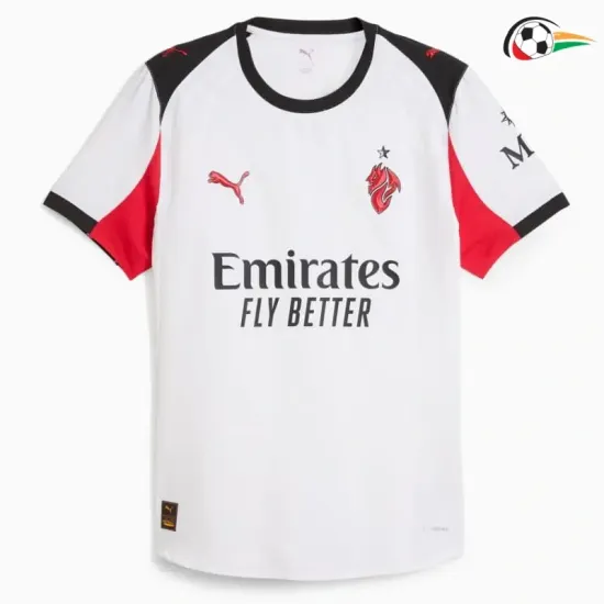 Camisa AC Milan Qualidade AAA Visitante Segundo Kit 2025/26 Branco Camisa AC Milan Qualidade AAA Visitante Segundo Kit 2025/26 Branco