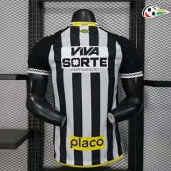 Camisa Santos FC Baratas Away Segundo Kit 2025/26 com Publicidade Versão Jogador Preto/Branco