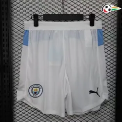 Manchester City Shorts Baratas Local 2025/26 Jogador Branco