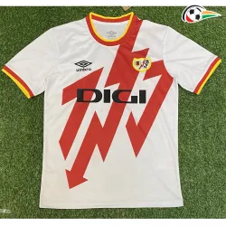 Camiseta Rayo Vallecano Replicas Home 2025/26 Branco/Vermelho