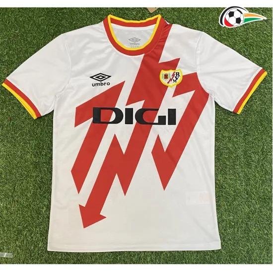 Camiseta Rayo Vallecano Replicas Home 2025/26 Branco/Vermelho Camiseta Rayo Vallecano Replicas Home 2025/26 Branco/Vermelho