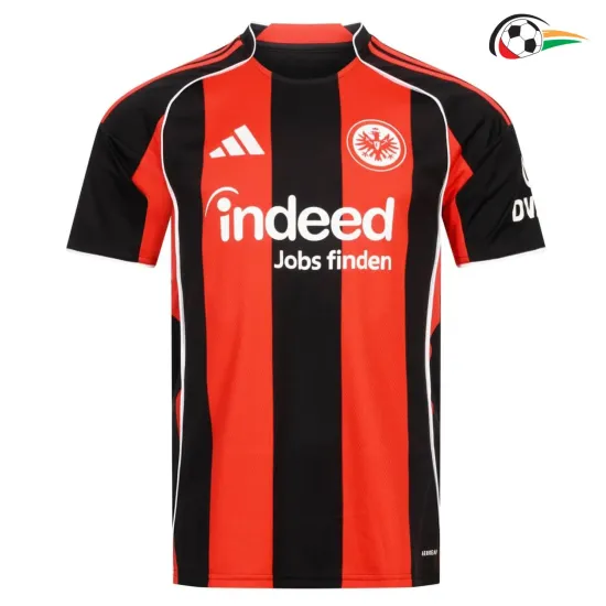 Eintracht Fráncfort Camisola Qualidade TAILANDESA Local Primeiro Kit 2025/26 Vermelho/Preto Eintracht Fráncfort Camisola Qualidade TAILANDESA Local Primeiro Kit 2025/26 Vermelho/Preto