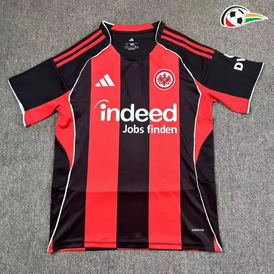 Eintracht Fráncfort Camisola Qualidade TAILANDESA Local Primeiro Kit 2025/26 Vermelho/Preto Eintracht Fráncfort Camisola Qualidade TAILANDESA Local Primeiro Kit 2025/26 Vermelho/Preto