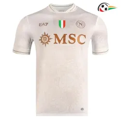 Napoli Equipacione Futebol Visitante 2025/26 Branco