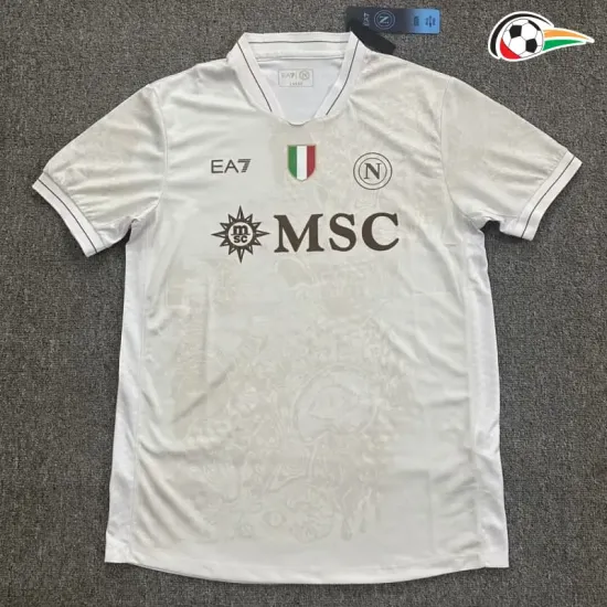 Napoli Equipacione Futebol Visitante 2025/26 Branco Napoli Equipacione Futebol Visitante 2025/26 Branco