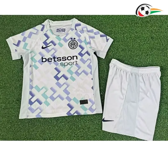 Inter de Milan Camisa Futebol Visitante Segundo Kit 2025/26 Infantil Versão Jogador Branco Inter de Milan Camisa Futebol Visitante Segundo Kit 2025/26 Infantil Versão Jogador Branco