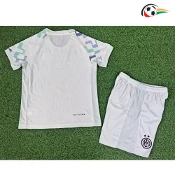 Inter de Milan Camisa Futebol Visitante Segundo Kit 2025/26 Infantil Versão Jogador Branco