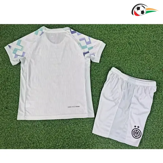 Inter de Milan Camisa Futebol Visitante Segundo Kit 2025/26 Infantil Versão Jogador Branco Inter de Milan Camisa Futebol Visitante Segundo Kit 2025/26 Infantil Versão Jogador Branco