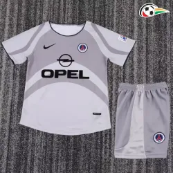 PSG Equipacione Qualidade AAA Segundo Kit 2001/02 Classicas Infantil Cinza