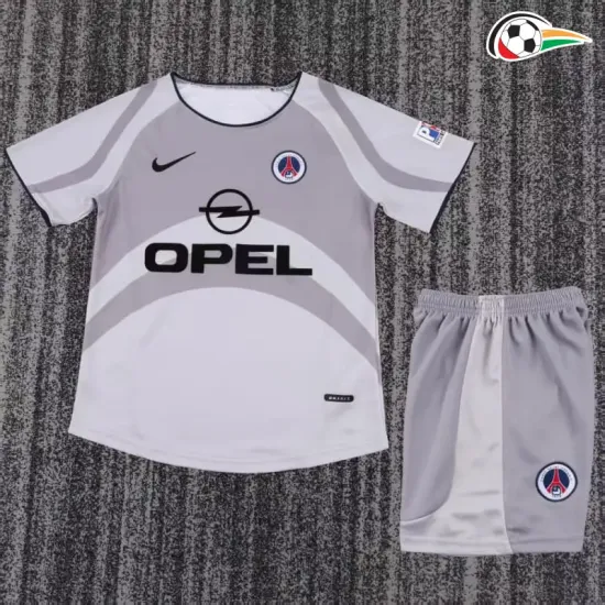 PSG Equipacione Qualidade AAA Segundo Kit 2001/02 Classicas Infantil Cinza PSG Equipacione Qualidade AAA Segundo Kit 2001/02 Classicas Infantil Cinza