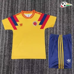Camisa Colombia Futebol Local 1990 Retro Infantil Amarelo