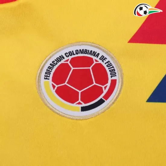 Camisa Colombia Futebol Local 1990 Retro Infantil Amarelo Camisa Colombia Futebol Local 1990 Retro Infantil Amarelo