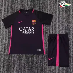 Camiseta Barcelona Replicas Visitante 2016/17 Vintage Niños Preto