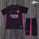 Camiseta Barcelona Replicas Visitante 2016/17 Vintage Niños Preto