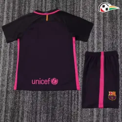 Camiseta Barcelona Replicas Visitante 2016/17 Vintage Niños Preto