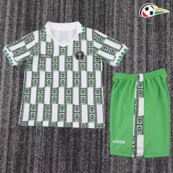 Camisola Nigeria Qualidade Premium Away Segundo Kit 1995 Retro Classicas Niños Verde/Branco