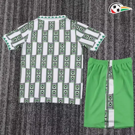 Camisola Nigeria Qualidade Premium Away Segundo Kit 1995 Retro Classicas Niños Verde/Branco Camisola Nigeria Qualidade Premium Away Segundo Kit 1995 Retro Classicas Niños Verde/Branco