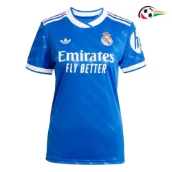 Real Madrid Camisola Qualidade TAILANDESA Thrid Terceiro Kit 2025/26 Mulher Azul