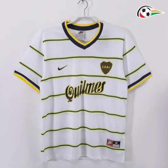 Camiseta Boca Juniors Replicas Away Segundo Kit 1999/00 Classicas Branco Camiseta Boca Juniors Replicas Away Segundo Kit 1999/00 Classicas Branco