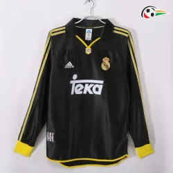 Real Madrid Camisola Qualidade TAILANDESA Away 1999/01 Retro ML Preto