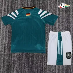 Alemania Camisola Qualidade Premium Visitante 1996 Retro Niños Verde
