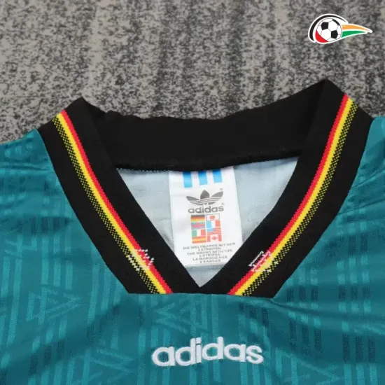 Alemania Camisola Qualidade Premium Visitante 1996 Retro Niños Verde Alemania Camisola Qualidade Premium Visitante 1996 Retro Niños Verde