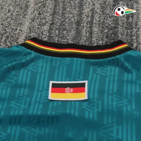 Alemania Camisola Qualidade Premium Visitante 1996 Retro Niños Verde Alemania Camisola Qualidade Premium Visitante 1996 Retro Niños Verde