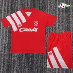 Camisa Liverpool Baratas Local Primeiro Kit 1991/92 Vintage Infantil Vermelho