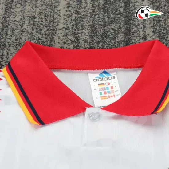 Camiseta España Qualidade TAILANDESA Visitante Segundo Kit 1994 Classicas Niños Branco Camiseta España Qualidade TAILANDESA Visitante Segundo Kit 1994 Classicas Niños Branco