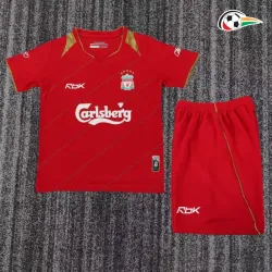 Camisola Liverpool Replicas Home 2005/06 Retro Infantil Vermelho