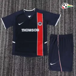 PSG Camiseta Qualidade Premium Primeiro Kit 2002/03 Classicas Infantil Azul Marino