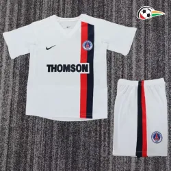 PSG Equipacione Futebol Segundo Kit 2002/03 Retro Classicas Niños Branco