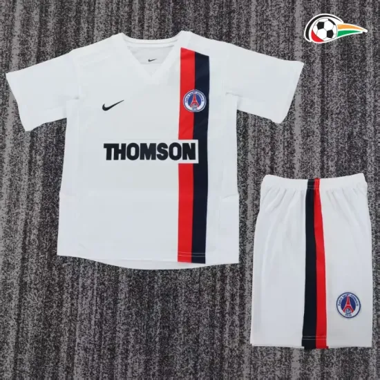 PSG Equipacione Futebol Segundo Kit 2002/03 Retro Classicas Niños Branco PSG Equipacione Futebol Segundo Kit 2002/03 Retro Classicas Niños Branco