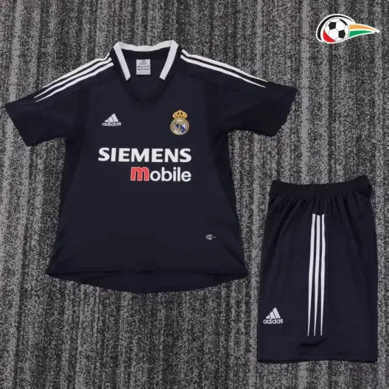 Real Madrid Camisa Qualidade AAA Visitante 2004/05 Vintage Niños Preto Real Madrid Camisa Qualidade AAA Visitante 2004/05 Vintage Niños Preto