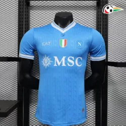 Camiseta Napoli Qualidade Premium Local Primeiro Kit 2025/26 Versão Jogador Azul